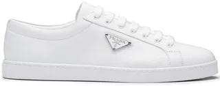 Brushed Leather Low-Top Sneakers