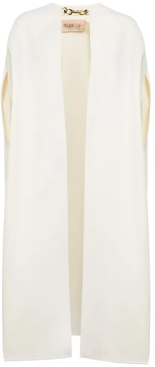 Bridal embellished wool and cashmere cape