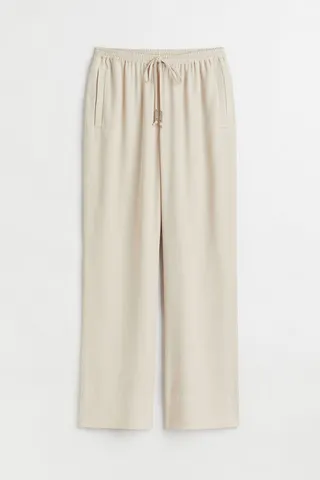 Wide-cut Pull-on Pants