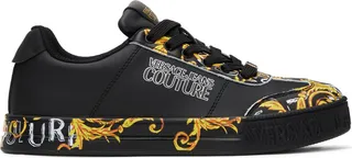 Versace Jeans Couture Black & Gold Court 88 Sneakers