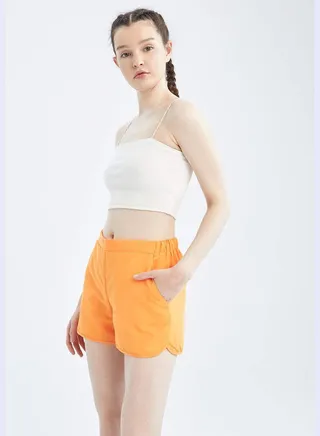 Regular Fit Side Splits Mini Swimming Short
