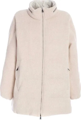 Brunello Cucinelli Zipped Padded Down Jacket