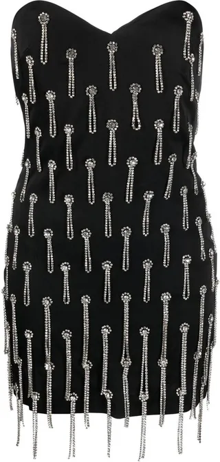Crystal-Embellished Mini Dress