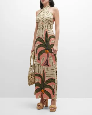Bonita Bahia Coconuts Halter Maxi Dress