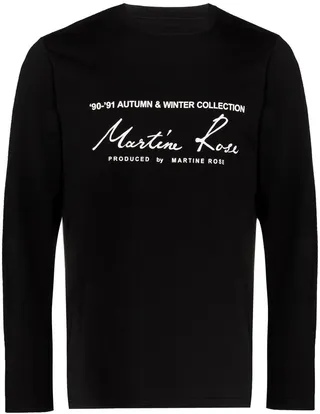 logo-print longsleeved cotton T-shirt