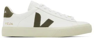 VEJA White & Khaki Campo Sneakers