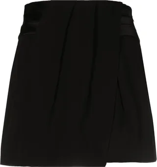 Pleated High-Waisted Shorts