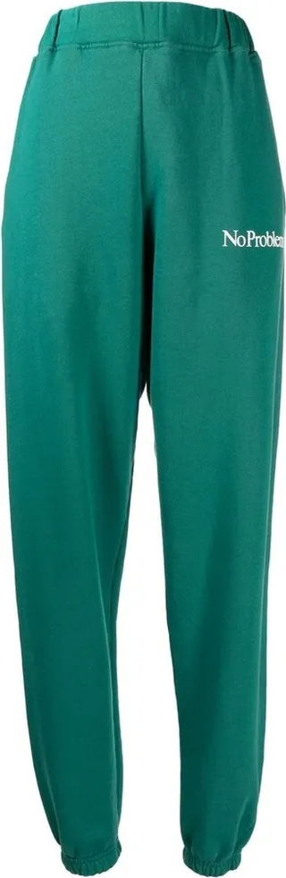 Slogan-Print Track Pants