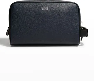 Men's Leather Zip Toiletry Case