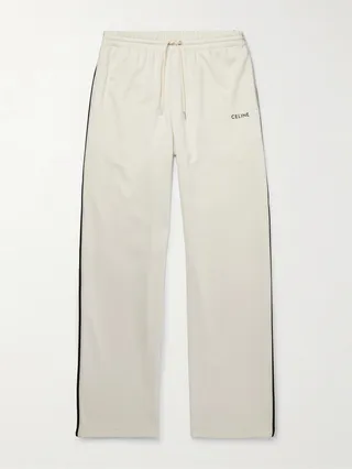 Logo-Print Striped Jersey Track Pants
