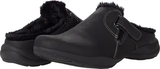 Clarks Roseville Clog (Black Leather) Women's Shoes