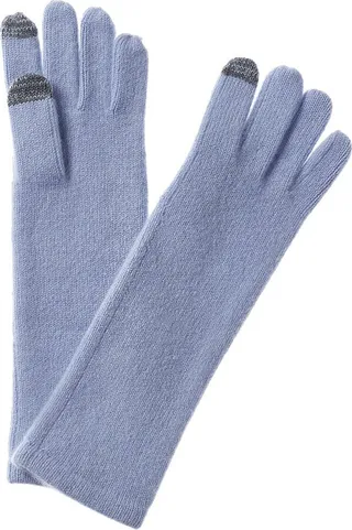 sofiacashmere Long Touch Screen Cashmere Gloves