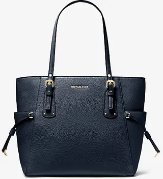 Voyager Small Pebbled Leather Tote Bag