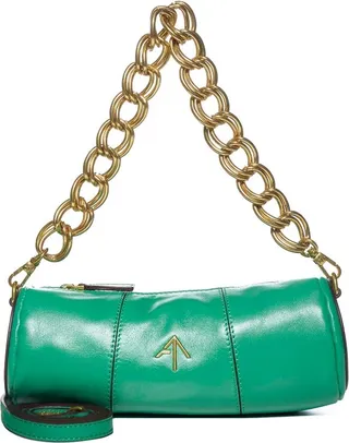 Manu Atelier Mini Cylinder Chained Shoulder Bag
