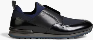 Matt Gomma leather and neoprene slip-on sneakers