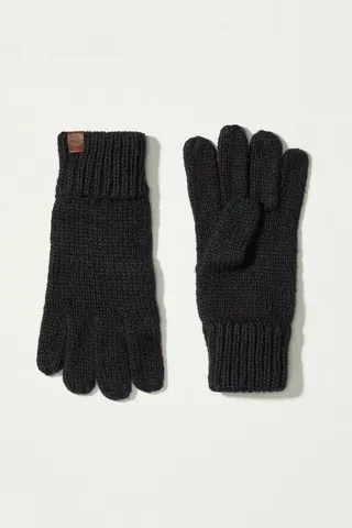 Ribbed Wool Knit Texting Glove