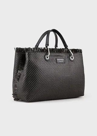 MyEA Bag woven straw shopper bag