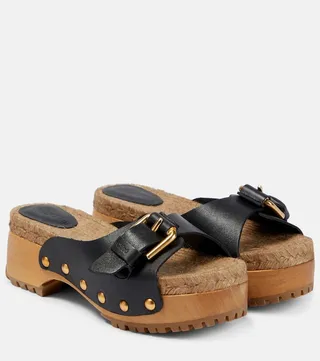 Joline leather clogs