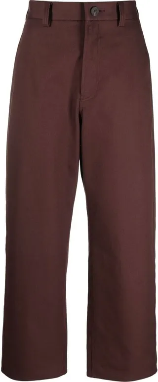 Straight-Cut Leg Trousers