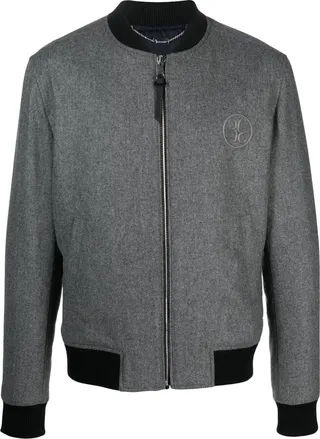 Embroidered-Logo Bomber Jacket