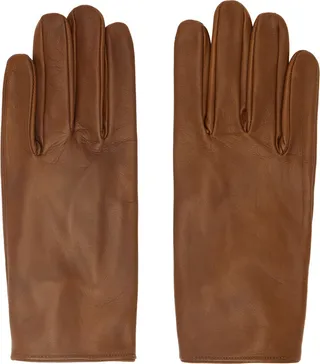 Ernest W. Baker Brown Leather Gloves