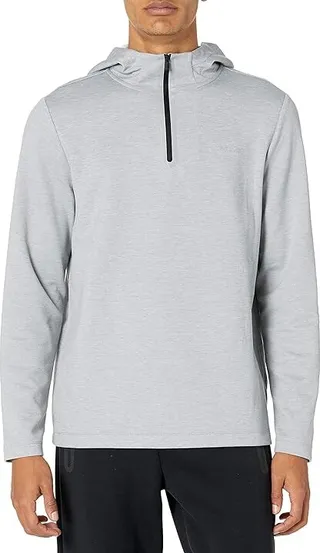 Calvin Klein Men's Move 365 Stretch Quick Dry Moisture Wicking Quarter Zip (History Heather) Men's Sweatshirt