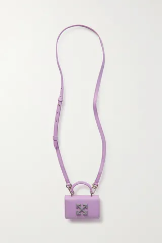 Off-White - Jitney Mini Leather Shoulder Bag - Purple