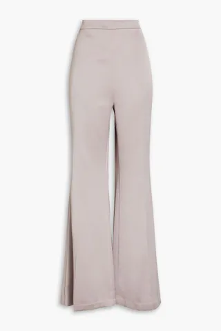 Crepe wide-leg pants