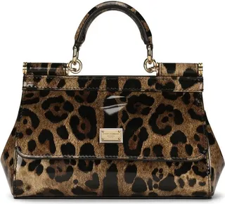KIM DOLCE&GABBANA Sicily leopard-print bag