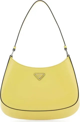 Prada Cleo Logo Plaque Shoulder Bag