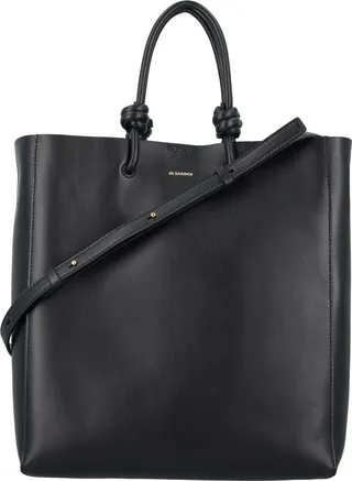 Jil Sander Giro Logo Printed Medium Tote Bag