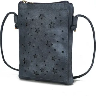 MKF Collection by Mia K Jana Crossbody Vegan Leather Women’s Handbag - Blue