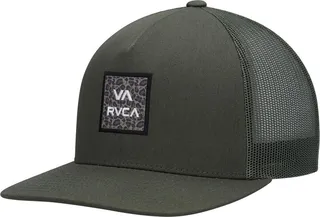 Men's Rvca Olive Wordmark Va Atw Print Trucker Snapback Hat