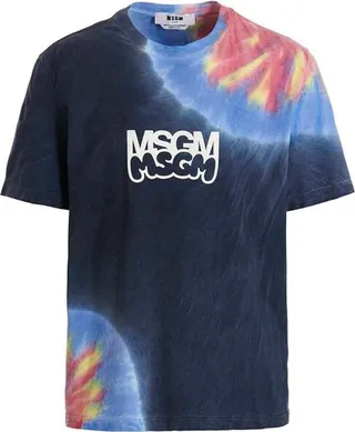 MSGM Tie-Dyed Crewneck T-Shirt
