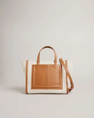 Medium Canvas Tote Bag in Brown