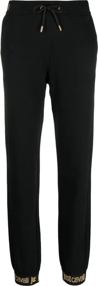 Metallic Logo-Trim Track Pants