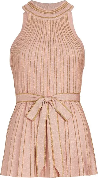 Wonderland Metallic Halter Top