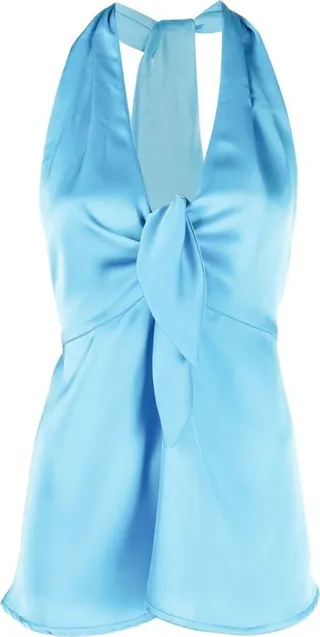 Tie-Detail Halter-Neck Top
