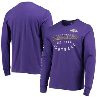 Men's Purple Baltimore Ravens Peter Long Sleeve T-shirt