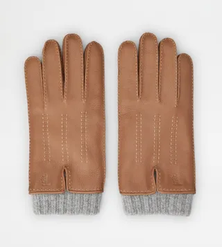 Tod's Gloves in Leather and Cashmere