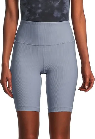 High-Rise Ribbed Bike Shorts