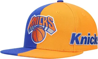 Men's Blue and Orange New York Knicks Team Half and Half Snapback Hat