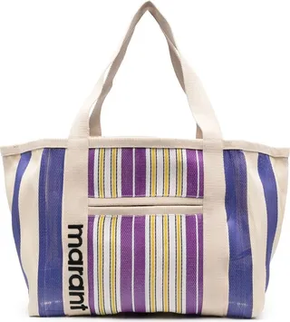 Stripe Pattern Canvas Tote Bag