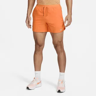 Nike Men's Stride Dri-FIT 5" Brief-Lined Running Shorts in Orange