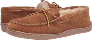 Minnetonka Sheepskin Hardsole Moc (Golden Tan) Men's Slippers