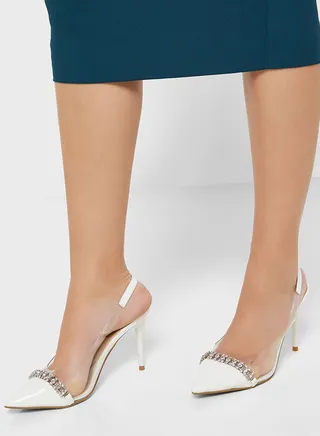 Jewelled Pointed-Toe Pumps