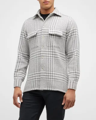 Men's Plaid Cashmere Overshirt
