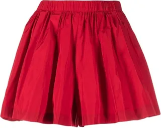 Pleated Wide-Leg Shorts