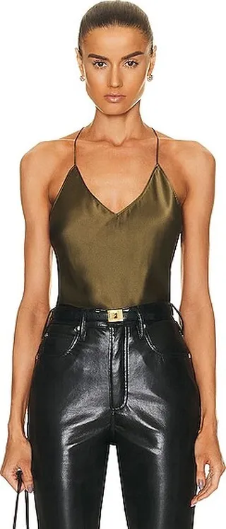 NILI LOTAN Desiree Cami Top in Olive