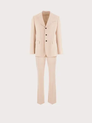 Ferragamo Men Single breasted suit Beige